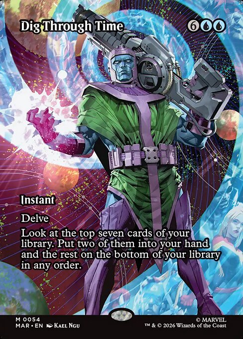 Dig Through Time (Non-Foil) (Borderless) (Source Material) · Marvel Universe · Near Mint