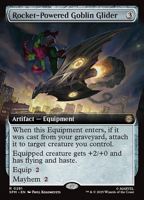 Rocket-Powered Goblin Glider (Non-Foil) (Extended Art) · Marvel's Spider-Man · Near Mint